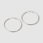 Brinco Argola Maddy - Prata | SILLENE - Grande - 60mm