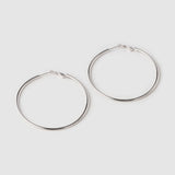Brinco Argola Maddy - Prata | SILLENE - Grande - 60mm