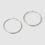 Brinco Argola Maddy - Prata | SILLENE - Maxi - 50mm