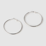 Brinco Argola Maddy - Prata | SILLENE - Maxi - 50mm