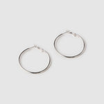 Brinco Argola Maddy - Prata | SILLENE - Midi - 40mm