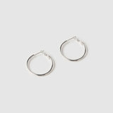 Brinco Argola Maddy - Prata | SILLENE - Mini - 30mm
