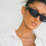 Brinco Argola Marbella - Ouro 18K - detalhe 02 | SILLENE