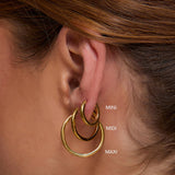 Brinco Argola Mika - Ouro 18K | SILLENE - uso