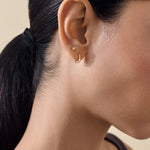 Brinco Argola Mini Deco - Ouro 18K | SILLENE