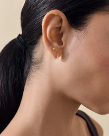 Brinco Argola Mini Deco - Ouro 18K | SILLENE