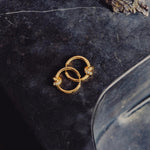 Brinco Argola Nó Cravejado Pequena - Ouro 18K | SILLENE