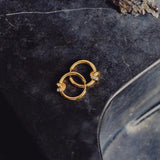 Brinco Argola Nó Cravejado Pequena - Ouro 18K | SILLENE