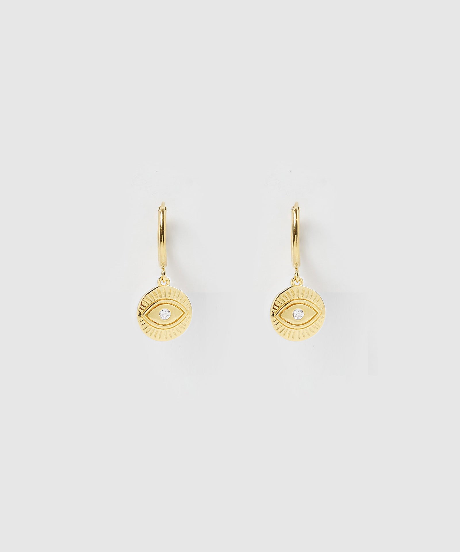 Brinco Argola Olho Protetor - Ouro 18K | SILLENE