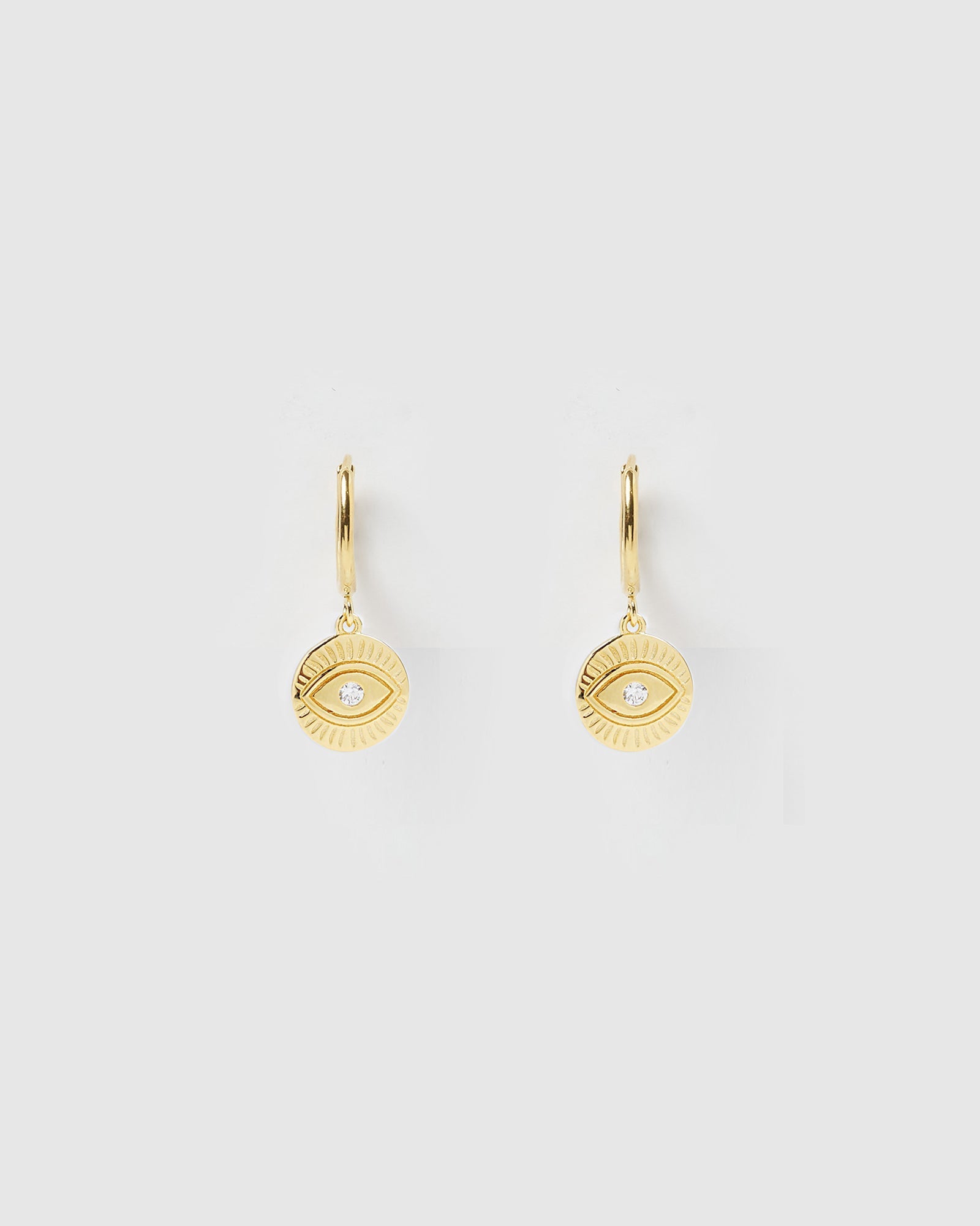 Brinco Argola Olho Protetor - Ouro 18K | SILLENE