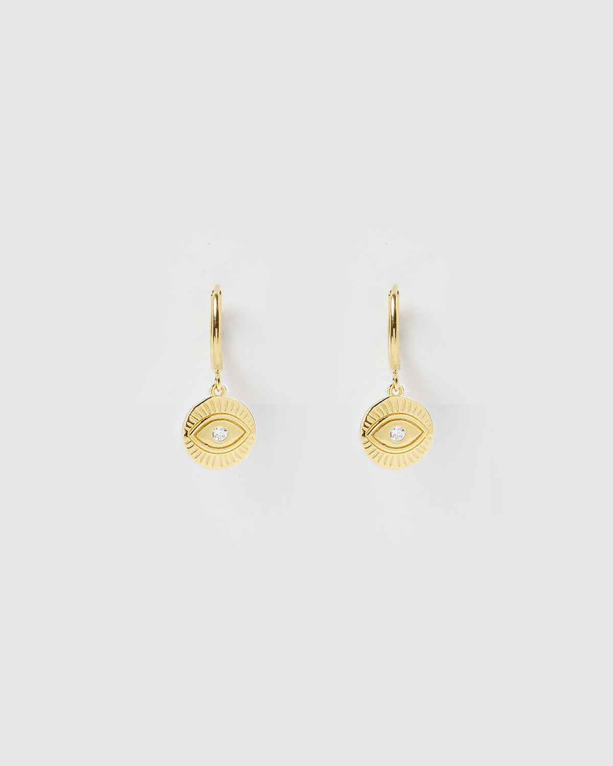 Brinco Argola Olho Protetor - Ouro 18K | SILLENE