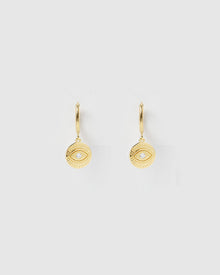 Brinco Argola Olho Protetor - Ouro 18K | SILLENE