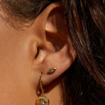 Brinco Argola Olho Protetor - Ouro 18K - detalhe 02 | SILLENE