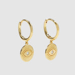 Brinco Argola Olho Protetor - Ouro 18K - detalhe 03 | SILLENE