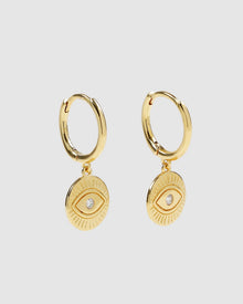 Brinco Argola Olho Protetor - Ouro 18K - detalhe 03 | SILLENE