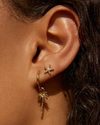 Brinco Argola Palm Springs - Ouro 18K | SILLENE - uso