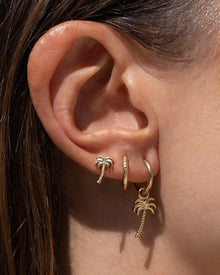 Brinco Argola Palm Springs - Ouro 18K | SILLENE - uso