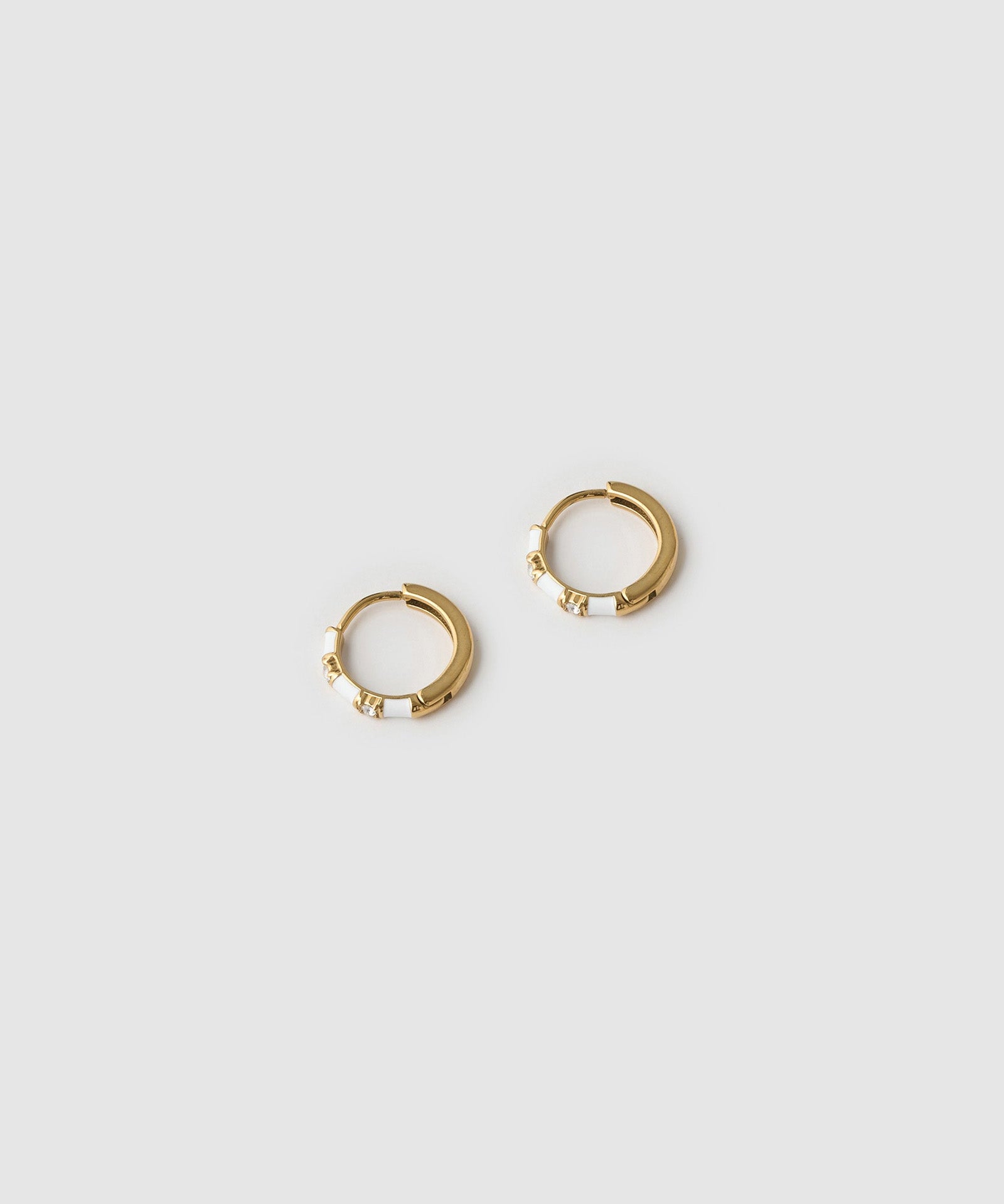Brinco Argola Papaya com Esmalte - Coco - Ouro 18K | SILLENE