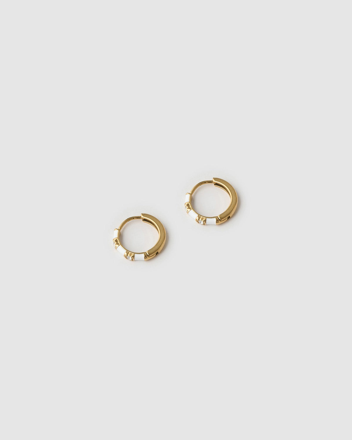 Brinco Argola Papaya com Esmalte - Coco - Ouro 18K | SILLENE