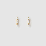 Brinco Argola Papaya com Esmalte - Coco - Ouro 18K - detalhe 03 | SILLENE