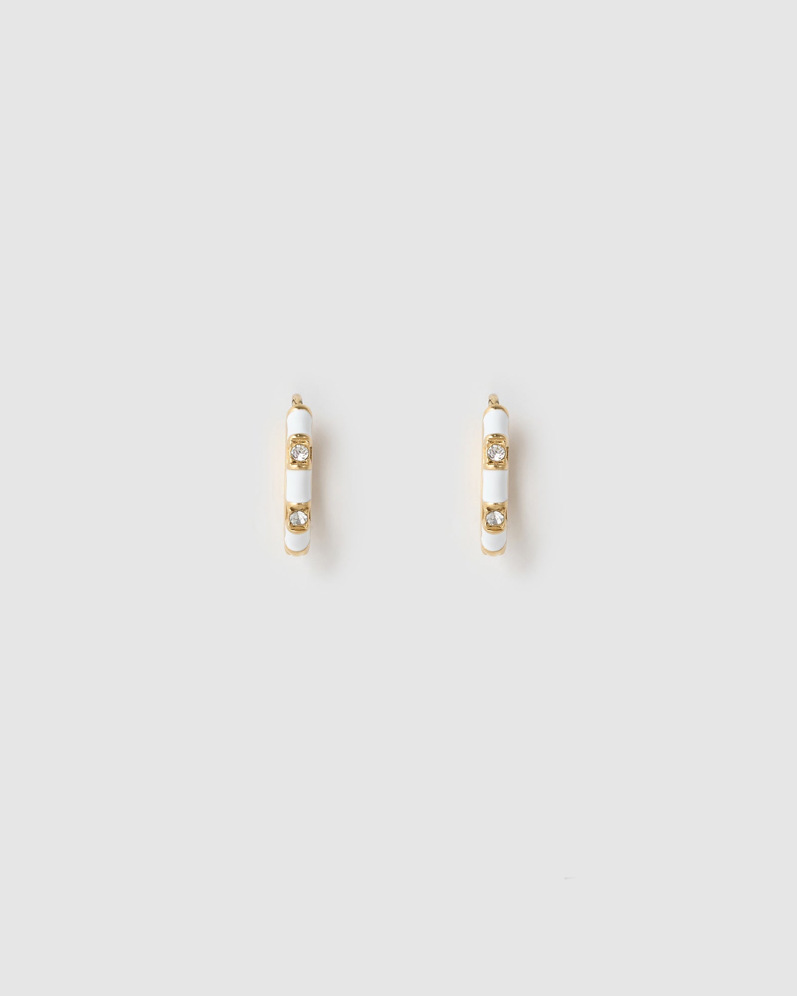 Brinco Argola Papaya com Esmalte - Coco - Ouro 18K - detalhe 03 | SILLENE