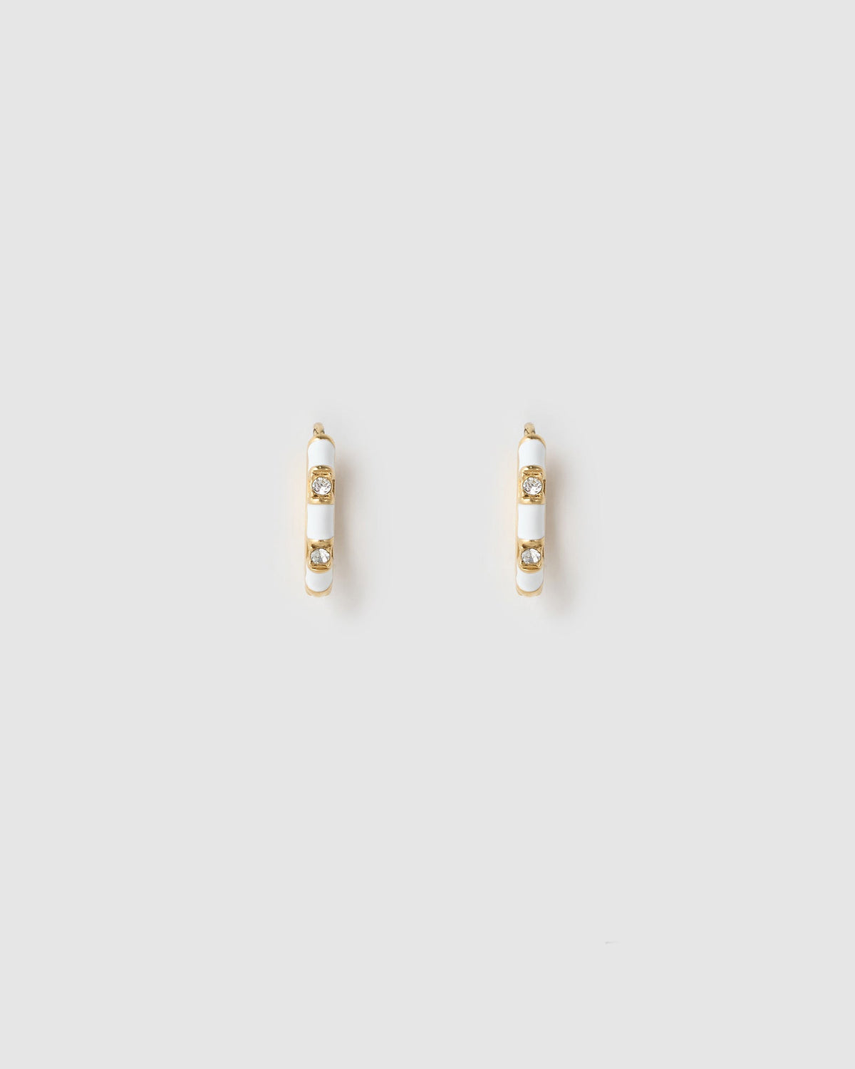 Brinco Argola Papaya com Esmalte - Coco - Ouro 18K - detalhe 03 | SILLENE