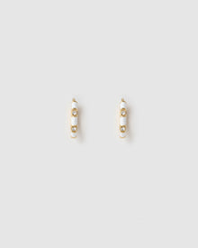 Brinco Argola Papaya com Esmalte - Coco - Ouro 18K - detalhe 03 | SILLENE