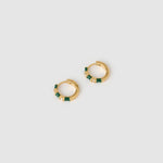 Brinco Argola Papaya com Esmalte - Kiwi - Ouro 18K | SILLENE