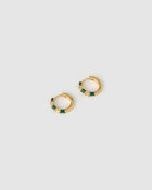 Brinco Argola Papaya com Esmalte - Kiwi - Ouro 18K | SILLENE