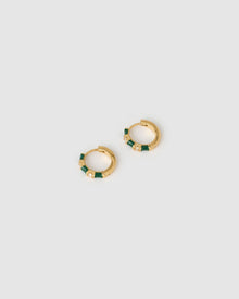 Brinco Argola Papaya com Esmalte - Kiwi - Ouro 18K | SILLENE
