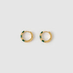 Brinco Argola Papaya com Esmalte - Kiwi - Ouro 18K - detalhe 05 | SILLENE