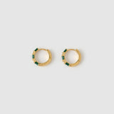 Brinco Argola Papaya com Esmalte - Kiwi - Ouro 18K - detalhe 05 | SILLENE