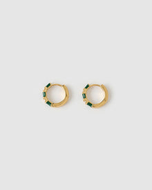 Brinco Argola Papaya com Esmalte - Kiwi - Ouro 18K - detalhe 05 | SILLENE