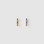 Brinco Argola Papaya com Esmalte - Mirtilo - Ouro 18K - detalhe 03 | SILLENE