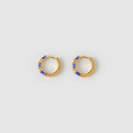 Brinco Argola Papaya com Esmalte - Mirtilo - Ouro 18K - detalhe 04 | SILLENE