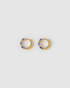 Brinco Argola Papaya com Esmalte - Mirtilo - Ouro 18K - detalhe 04 | SILLENE