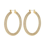 Brinco Argola Pavê Amalfi Grande - Ouro 18K | SILLENE