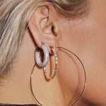 Brinco Argola Pavê Amalfi Média - Prata - detalhe 03 | SILLENE