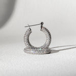 Brinco Argola Pavê Amalfi Média - Prata - detalhe 06 | SILLENE