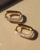 Brinco Argola Pavê Elo - Ouro 18K - detalhe 03 | SILLENE