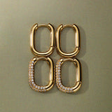 Brinco Argola Pavê Elo - Ouro 18K - detalhe 07 | SILLENE