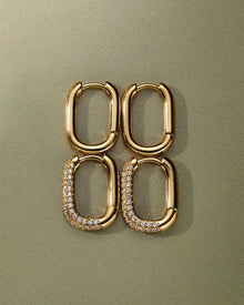 Brinco Argola Pavê Elo - Ouro 18K - detalhe 07 | SILLENE