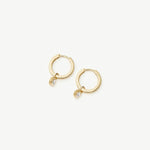 Brinco Argola Pequena Gota Cravejada - Ouro 18K | SILLENE