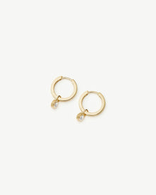 Brinco Argola Pequena Gota Cravejada - Ouro 18K | SILLENE