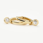 Brinco Argola Pequena Gota Cravejada - Ouro 18K | SILLENE