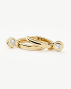 Brinco Argola Pequena Gota Cravejada - Ouro 18K | SILLENE