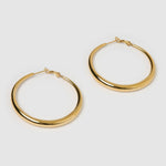 Brinco Argola Riley Grande - Ouro 18K | SILLENE