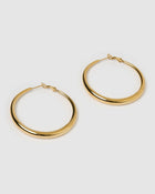 Brinco Argola Riley Grande - Ouro 18K | SILLENE