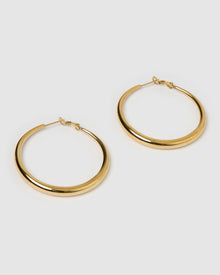 Brinco Argola Riley Grande - Ouro 18K | SILLENE