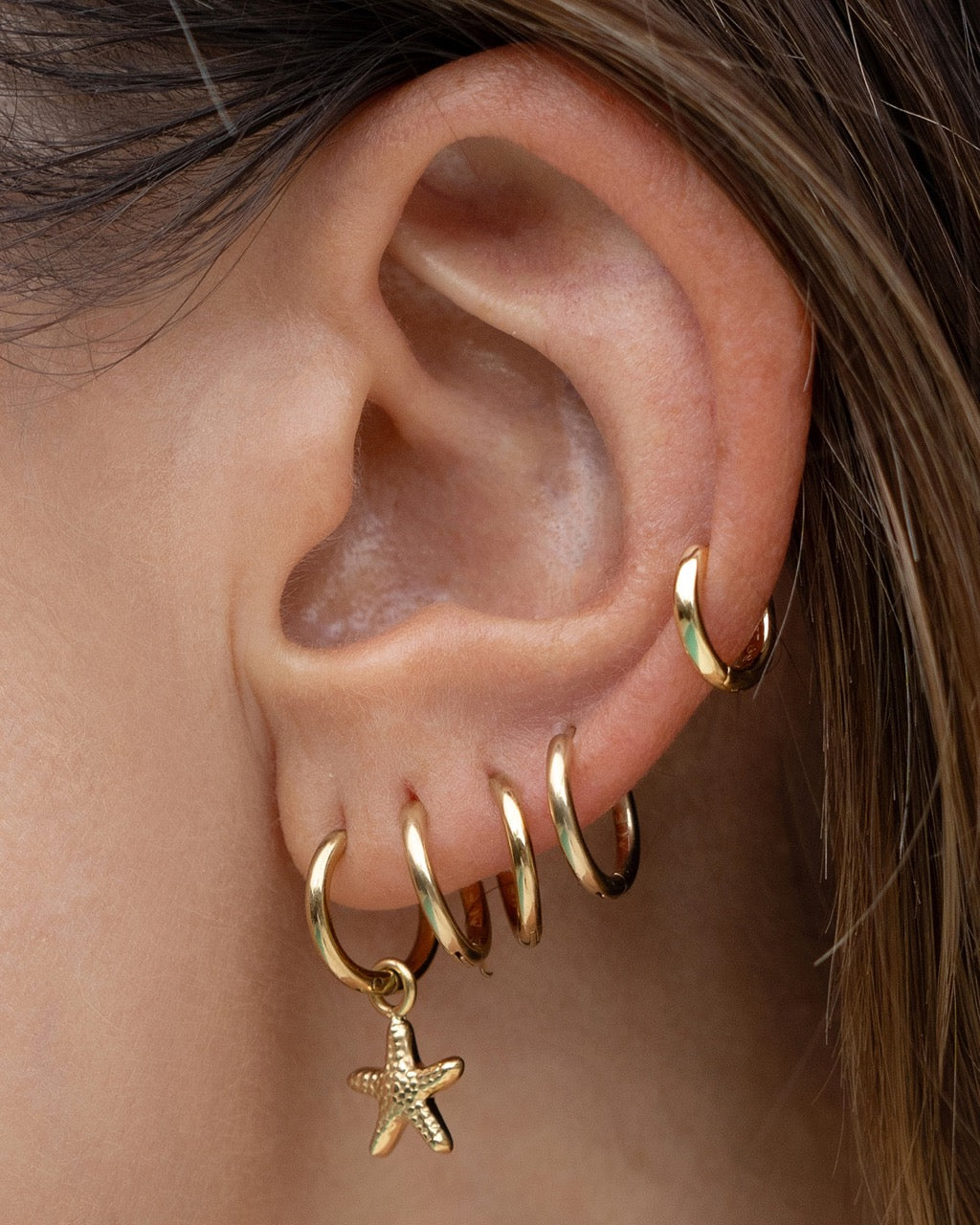 Brinco Argola Shia - Ouro 18K | SILLENE
